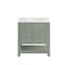 James Martin Vanities Breckenridge 30in Single Vanity, Smokey Celadon w/ 3 CM White Zeus Top 330-V30-SC-3WZ - alternate 1